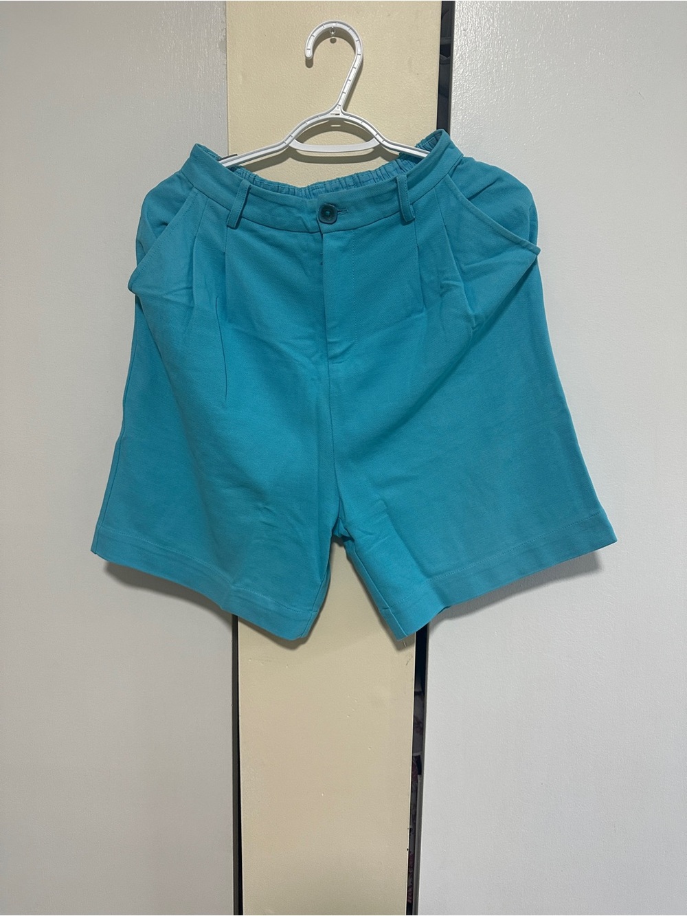 Women’s Teal High-Waist Tailored Shorts